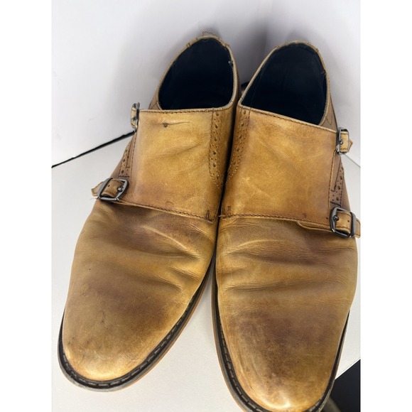 Bar III Jesse Double Monk Strap Shoes Men\'s Size 10 Tan Man-Made Balance main image 5